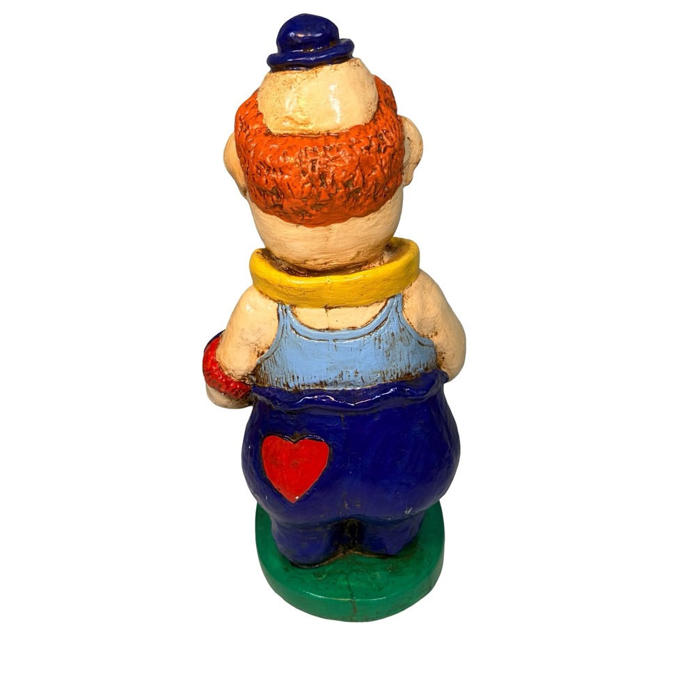 Vintage Clown Figurine 1979 Folk Art MCM Rare Collectible Hand Painted Ceramic - Picture 5 of 11